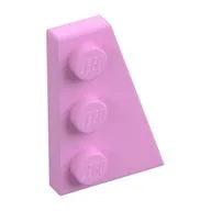 Wedge Plate 3 x 2 Right, Bright Pink
