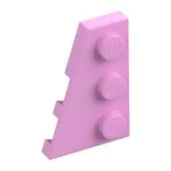Wedge Plate 3 x 2 Left, Bright Pink
