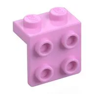 Bracket 1 x 2 - 2 x 2, Bright Pink