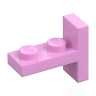 Bracket 1 x 2 with 1 x 2 Vertical Studs, Bright Pink