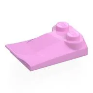 Brick Wedged, Curved 2 x 3 x 2/3 Two Studs, Wing End, Bright Pink