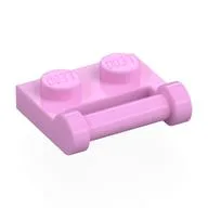 Plate Special 1 x 2 [Side Handle Closed Ends], Bright Pink