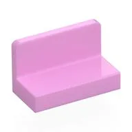 Panel 1 x 2 x 1 [Rounded Corners], Bright Pink