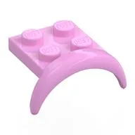 Wheel Arch, Mudguard 2 x 3 x 1 1/3 with 2 x 2 Plate, Bright Pink