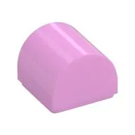 Brick Curved 1 x 1 x 2/3 Double Curved Top, No Studs, Bright Pink