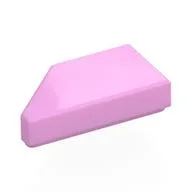Tile 1 x 2 with Stud Notch Right, Bright Pink
