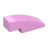 Brick Curved 3 x 1 No Studs, Bright Pink