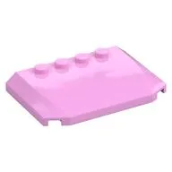 Brick Wedged, Curved Triple 4 x 6 x 2/3 with 4 Studs, Bright Pink