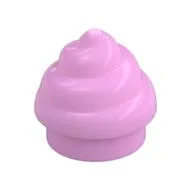 Plate Round 1 x 1 Swirled Top / Poo, Bright Pink