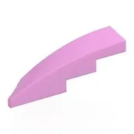 Brick Wedged, Curved 1 x 4 with Stud Notch Right, Bright Pink
