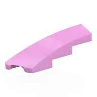 Brick Wedged, Curved 1 x 4 with Stud Notch Left, Bright Pink