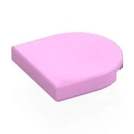 Tile Round 2 x 2 Half Circle, Bright Pink