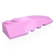 Brick Wedged, Curved 6 x 2 Right, Smooth Inner Walls, Bright Pink