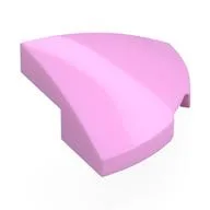Brick Round Corner, Curved 2 x 2 x 2/3 Quarter Circle With 1 x 1 Bottom Cutout, Bright Pink