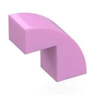 Brick Curved 1 x 2 x 1 2/3 with 1 Cutout, Bright Pink