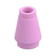 Cone 1 x 1 [Top Groove], Bright Pink