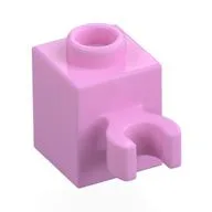 Brick Special 1 x 1 with Clip Vertical [Open O Clip, Hollow Stud], Bright Pink