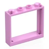 Window 1 x 4 x 3 without Shutter Tabs, Bright Pink