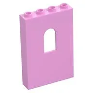 Panel 1 x 4 x 5 with Arched Window, Bright Pink