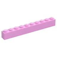 Brick 1 x 10, Bright Pink