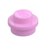 Plate Round 1 x 1 with Solid Stud, Bright Pink