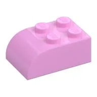 Brick Curved 2 x 3, Bright Pink