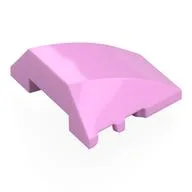 Brick Wedged, Curved 4 x 3 No Studs [Plain], Bright Pink