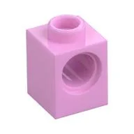 Technic Brick 1 x 1 with Pin Hole, Bright Pink
