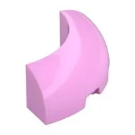 Brick Round Corner 3 x 3 x 1 No Studs, Bright Pink