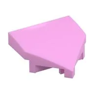 Brick Wedged, Curved 2 x 2 with Stud Notches, Bright Pink