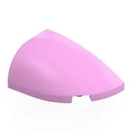 Brick Round, Curved Double 3 x 2 Beveled with Stud Notch Right, Bright Pink