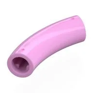 Brick Round 1 x 1 D. Tube with 45° Elbow and Axle Holes (Crossholes) at Each End, Bright Pink