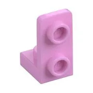 Bracket 1 x 1 - 1 x 2 Inverted, Bright Pink
