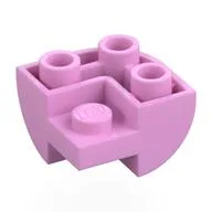 Brick Curved Inverted 2 x 2 x 1, Corner, Bright Pink