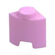 Brick Round, Quarter 1 x 1, Bright Pink