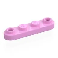 Plate Special 1 x 4 Rounded with 2 Open Studs, Bright Pink