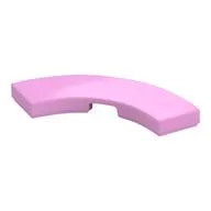 Tile 3 x 3 Curved, Macaroni, Bright Pink