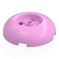Brick Round 4 x 4 Dome Top with Round 2 x 2 Recessed, 4 Studs, Bright Pink