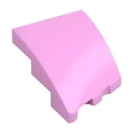 Brick Wedged, Curved 3 x 2 with Stud Notch Left, Bright Pink