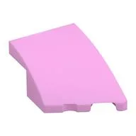 Brick Wedged, Curved 3 x 2 with Stud Notch Right, Bright Pink