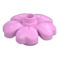 Duplo Plant, Flower with 1 Top Studs, Bright Pink