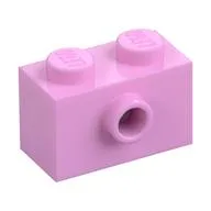 Brick Special 1 x 2 with 1 Center Stud on 1 Side, Bottom Stud Holder, Bright Pink