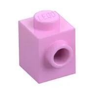 Brick Special 1 x 1 with Stud on 1 Side, Bright Pink