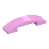 Brick Curved 4 x 1 Double, No Studs, Bright Pink