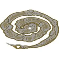 Cloud, Swirl, Gold Highlights Print, Pearl Gold