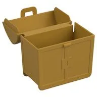 Duplo Treasure Chest Opening 2 x 3 x 3 with Detailed Lid Ends, Pearl Gold