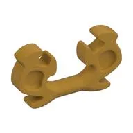 Headwear Accessory Ninja Helmet Horn/Antlers, Elaborate, Pearl Gold