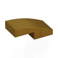Brick Curved 2 x 1 No Studs [1/2 Bow], Pearl Gold