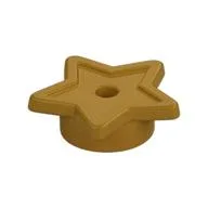 Tile, Star with Stud Holder, Pin Hole, Pearl Gold