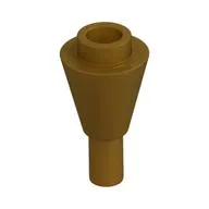 Cone 1 x 1 Inverted with Bar at Bottom (Ice Cream Cone), Pearl Gold